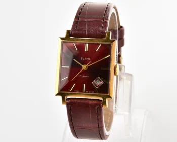 Excellent gold-plated Slava Soviet mechanical vintage watch
