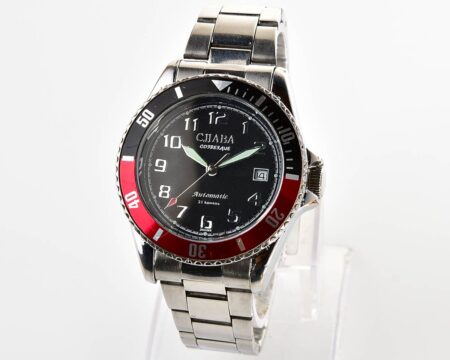 Slava-Constellation mechanical watch with automatic self-winding movement