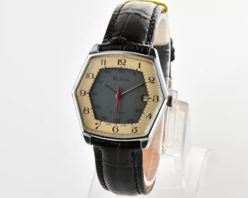 Hexagonal Slava Soviet mechanical vintage watch