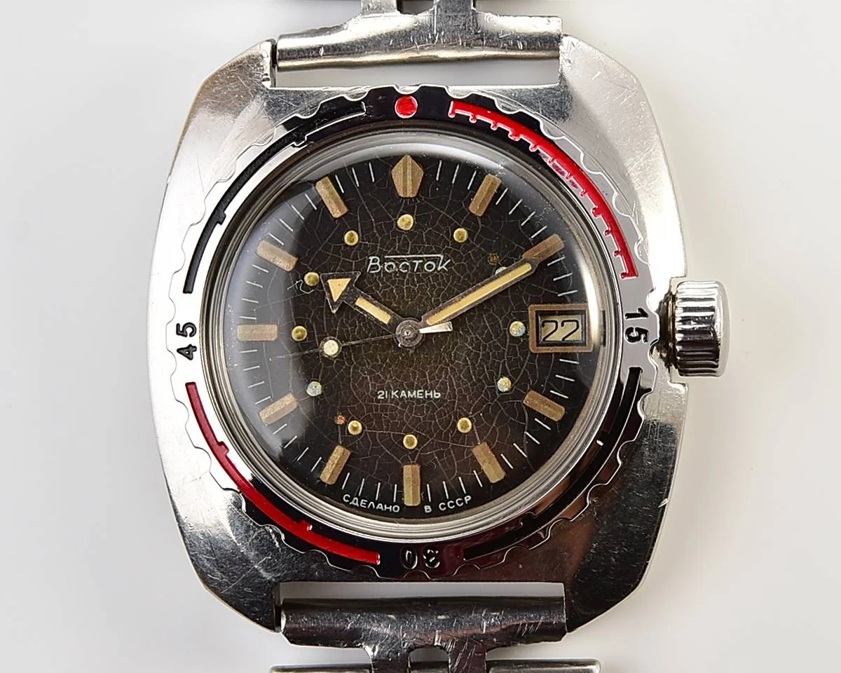 Massive Soviet Vostok Amphibia - ministry case with automatic self winding movement