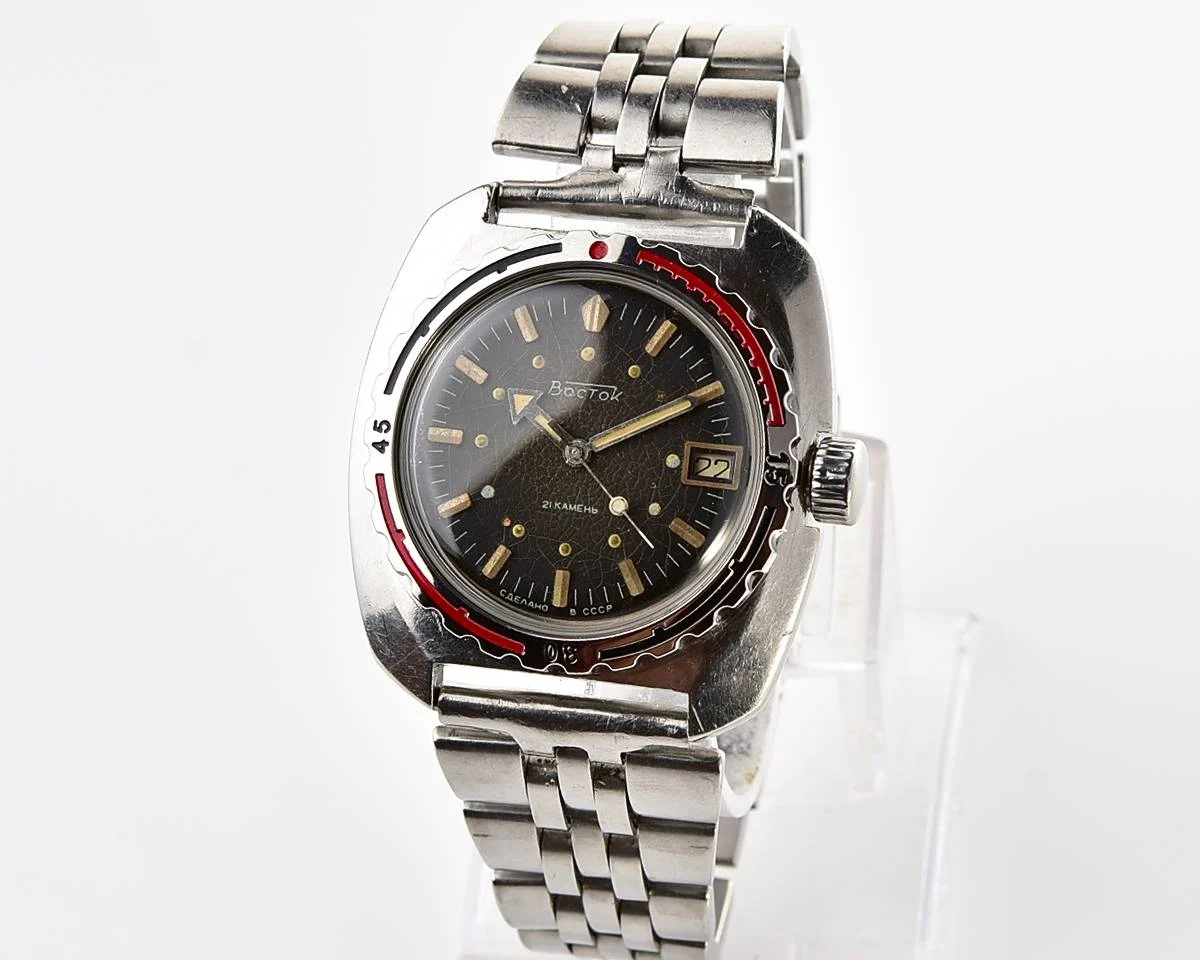 Massive Soviet Vostok Amphibia - ministry case with automatic self winding movement