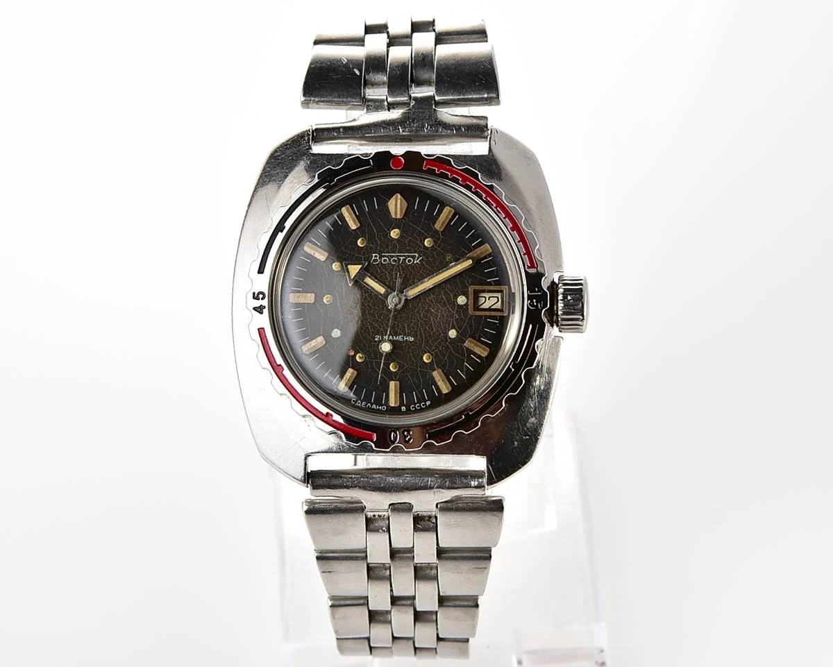 Massive Soviet Vostok Amphibia - ministry case with automatic self winding movement