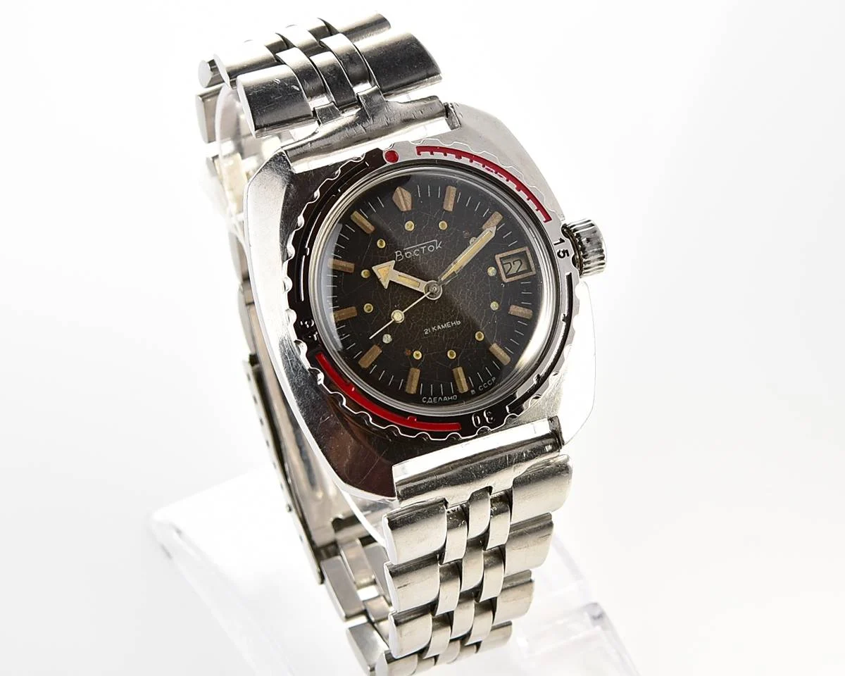 Massive Soviet Vostok Amphibia - ministry case with automatic self winding movement