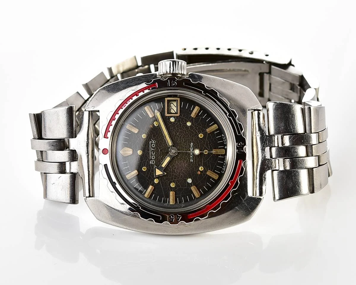 Massive Soviet Vostok Amphibia - ministry case with automatic self winding movement