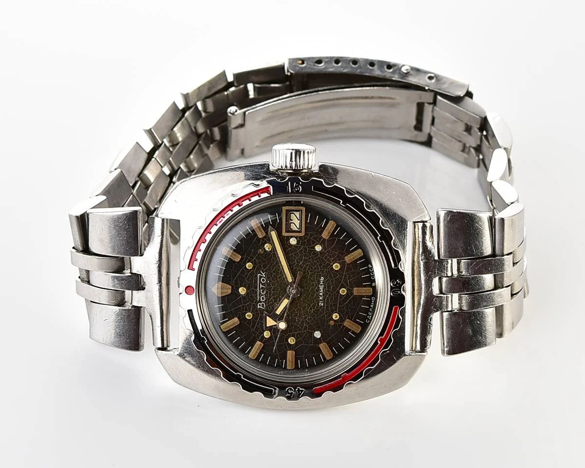 Massive Soviet Vostok Amphibia - ministry case with automatic self winding movement