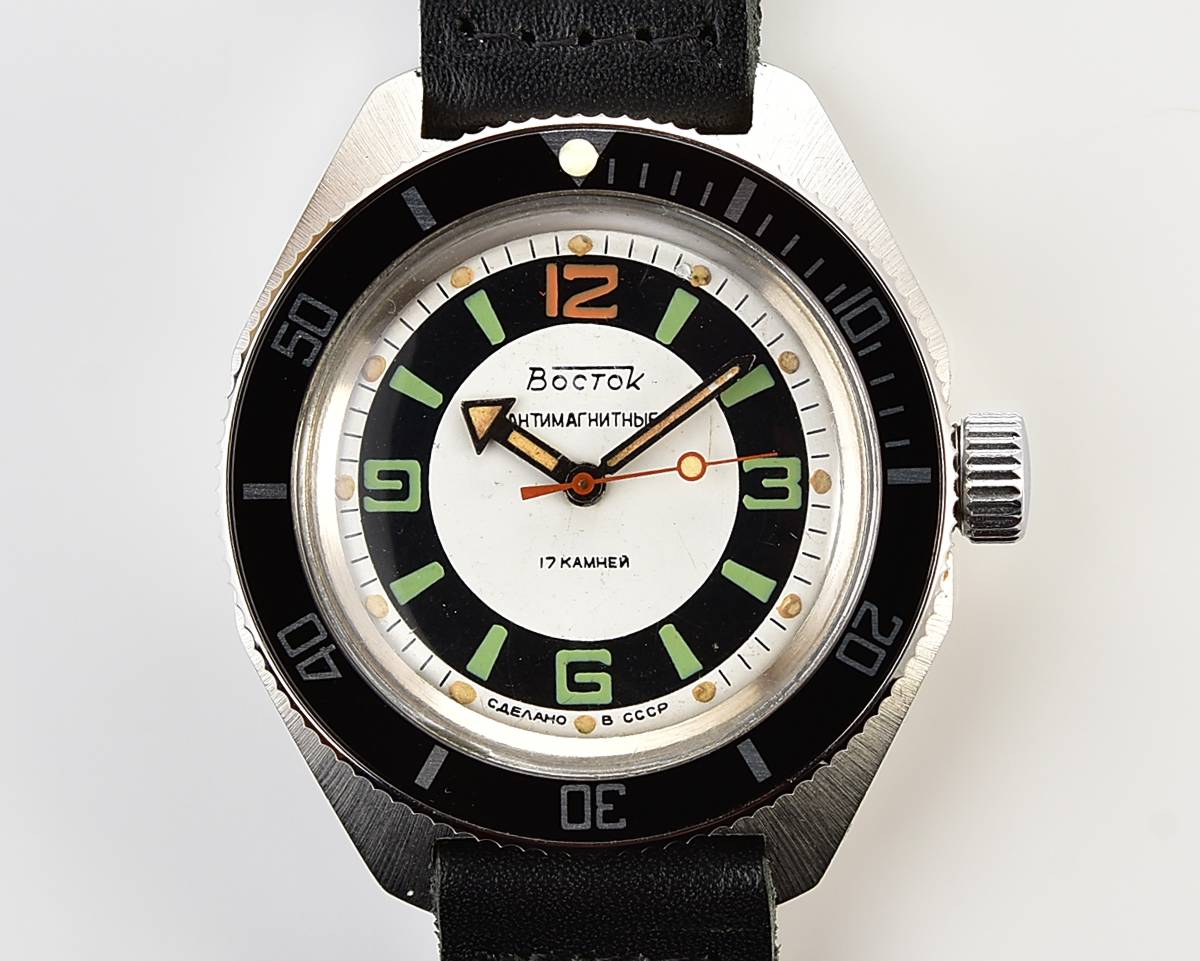 Vostok Amphibia mechanical watch with black bezel!