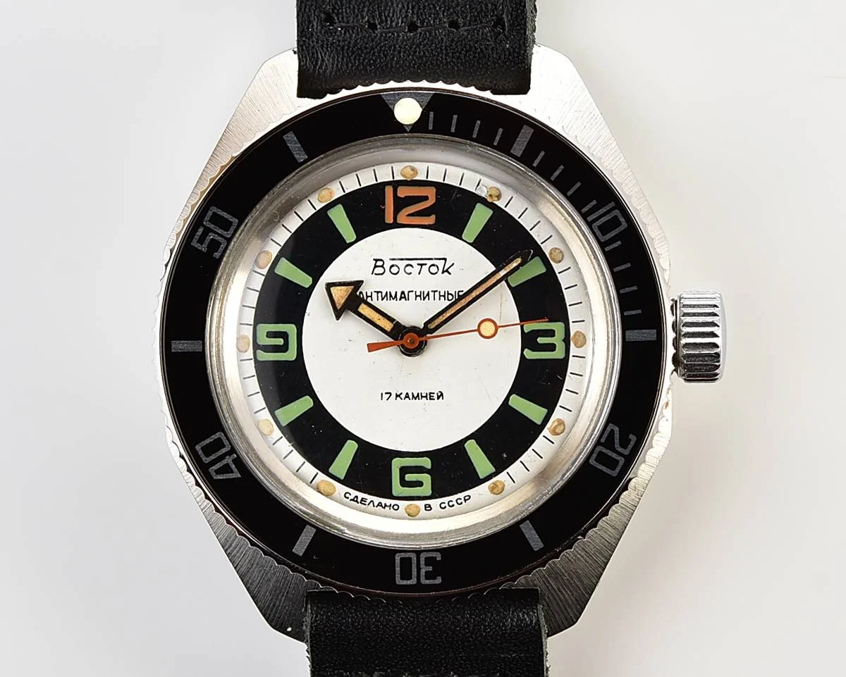 Vostok Amphibia mechanical watch with black bezel!