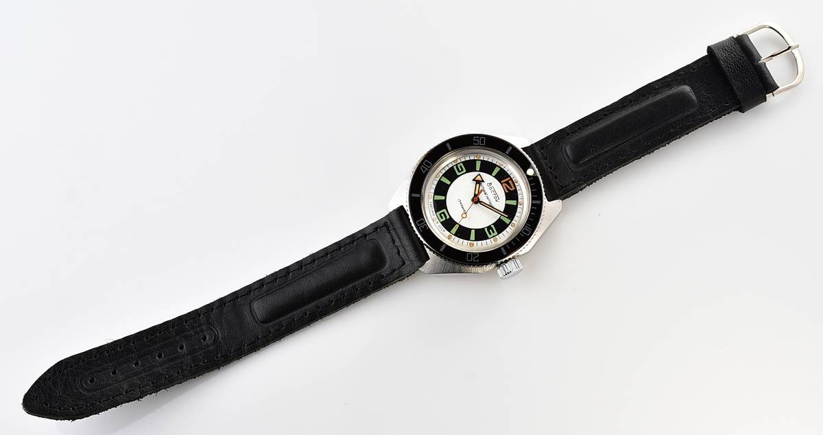 Vostok Amphibia mechanical watch with black bezel!