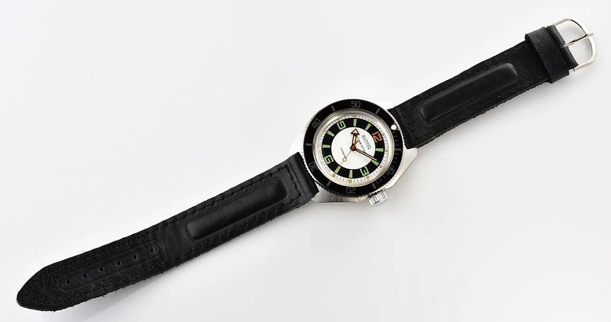 Vostok Amphibia mechanical watch with black bezel!