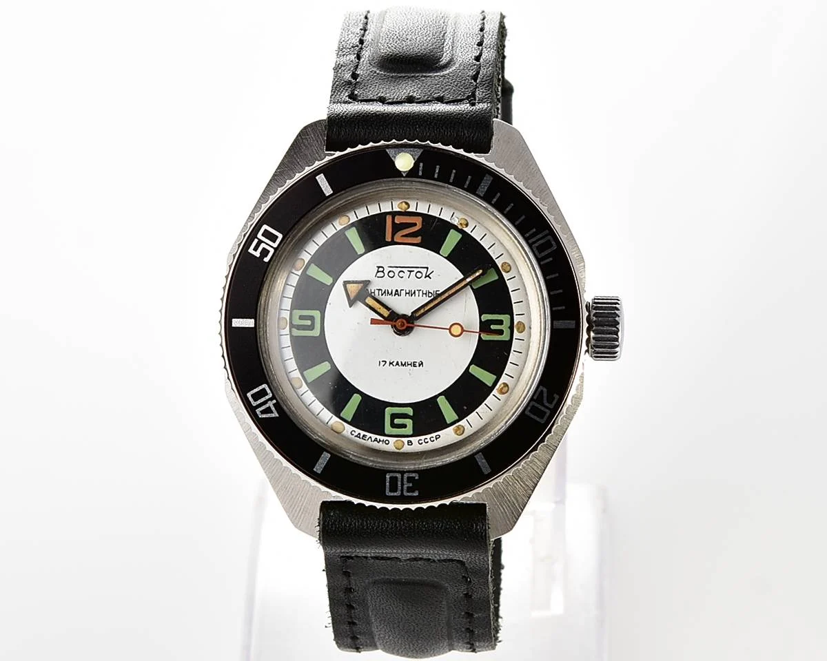 Vostok Amphibia mechanical watch with black bezel!