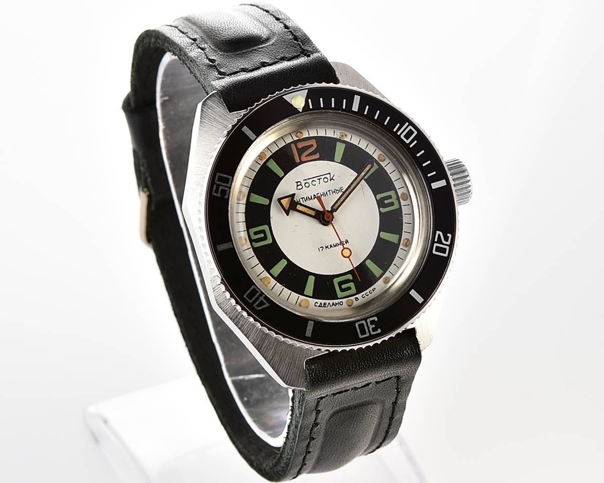 Vostok Amphibia mechanical watch with black bezel!