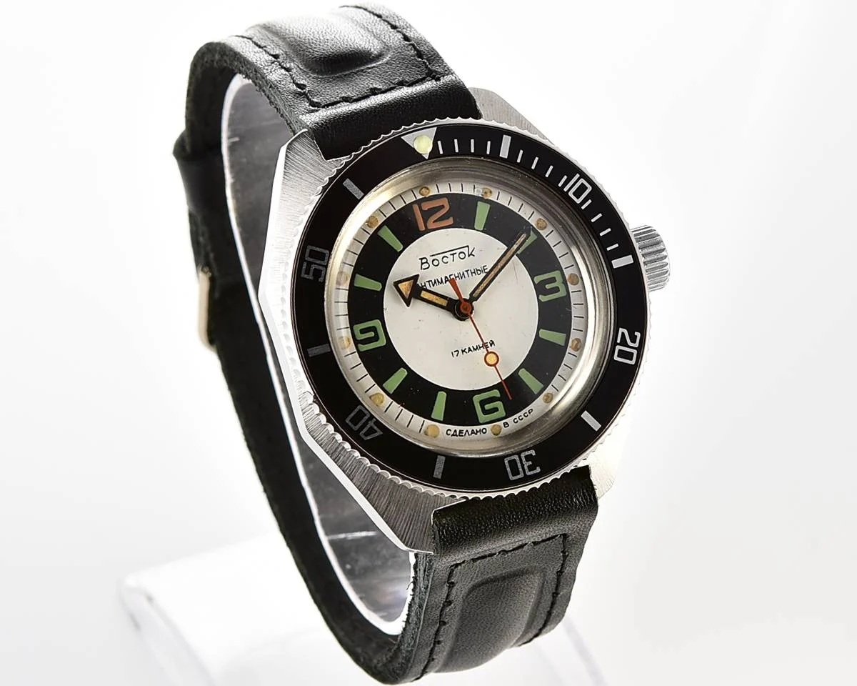 Vostok Amphibia mechanical watch with black bezel!