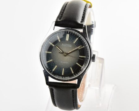 Soviet Vostok mechanical wristwatch with rare blue metallic duotone dial!
