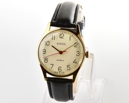 Excellent Vostok mechanical gold-plated wristwatch