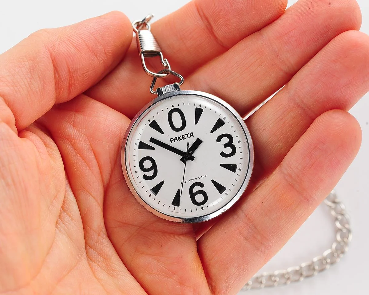 Raketa “big zero” Soviet pocket watch