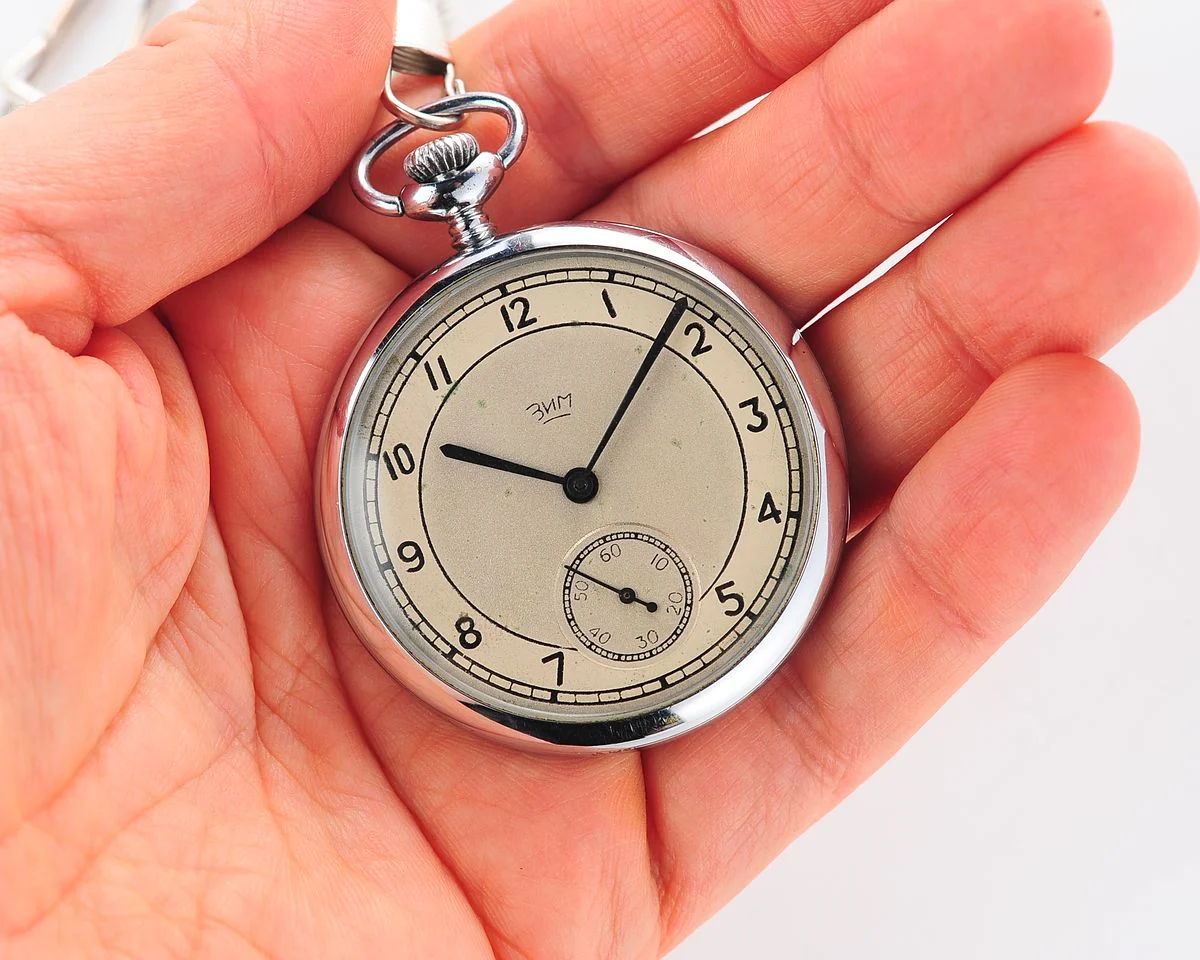 Excellent pocket Soviet ZiM - hefty mechanical watch from the 2nd quarter of 1950!