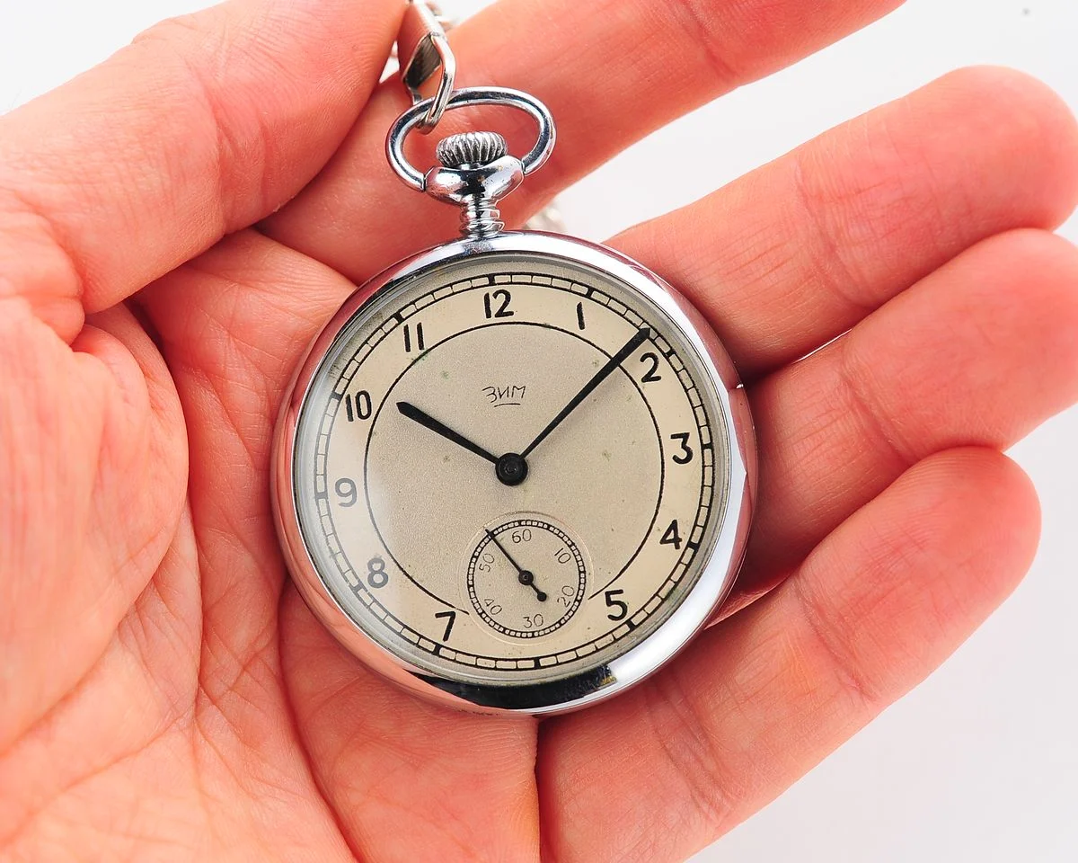 Excellent pocket Soviet ZiM - hefty mechanical watch from the 2nd quarter of 1950!