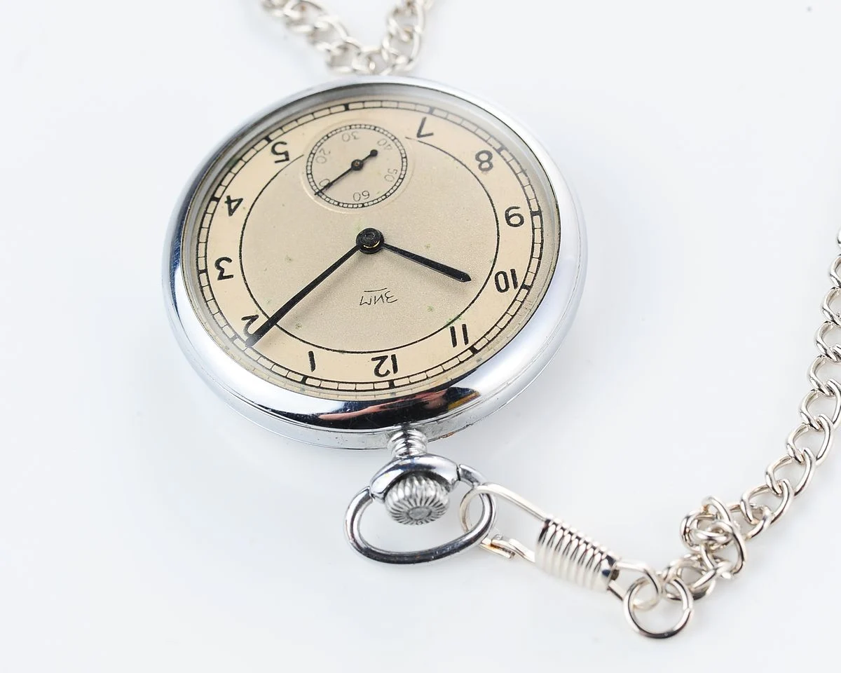 Excellent pocket Soviet ZiM - hefty mechanical watch from the 2nd quarter of 1950!