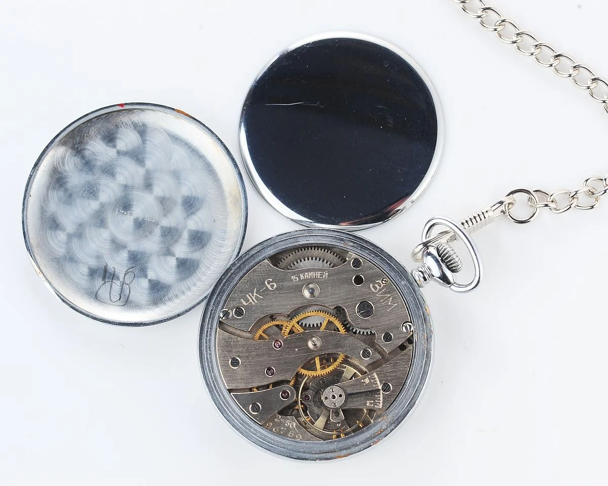 Excellent pocket Soviet ZiM - hefty mechanical watch from the 2nd quarter of 1950!