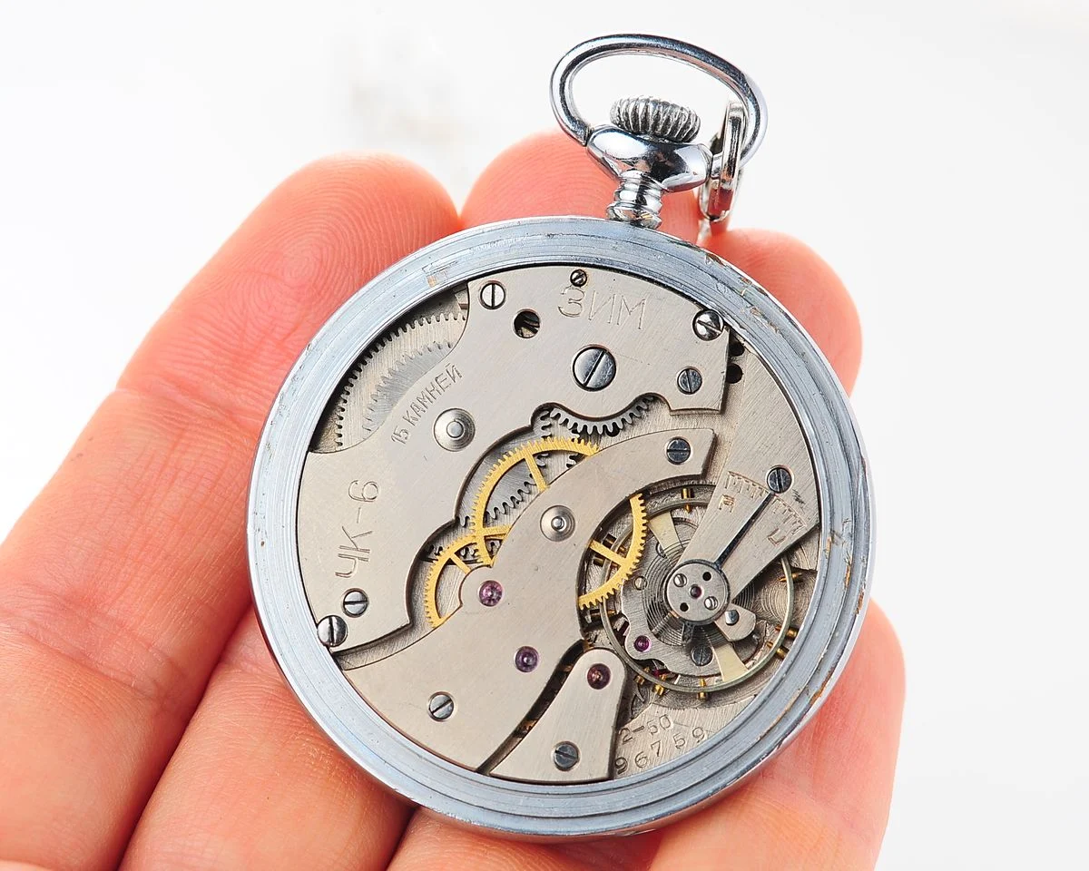 Excellent pocket Soviet ZiM - hefty mechanical watch from the 2nd quarter of 1950!