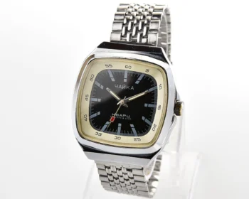 Vintage Chaika black dial Soviet quartz watch
