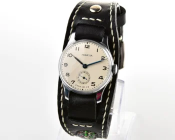 Excellent Soviet Pobeda from 1955 + exquisite Sturmanskie compass leather strap!