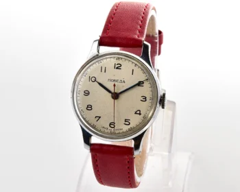 Vintage Soviet Pobeda watch with central second hand, 1MChZ, from the 1950s