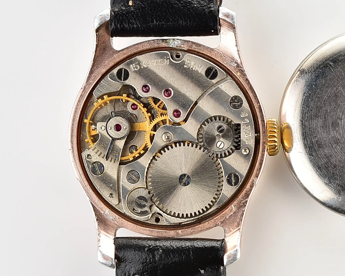 Vintage Soviet mechanical watch Pobeda Zim from the 1950s