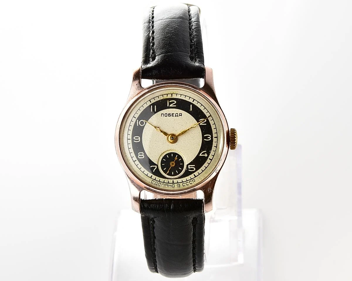 Vintage Soviet mechanical watch Pobeda Zim from the 1950s