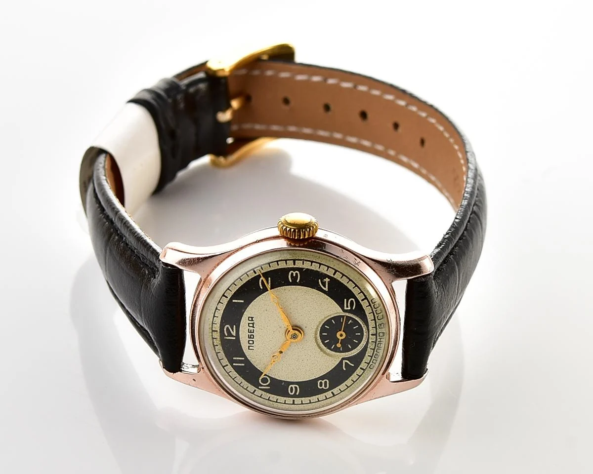 Vintage Soviet mechanical watch Pobeda Zim from the 1950s