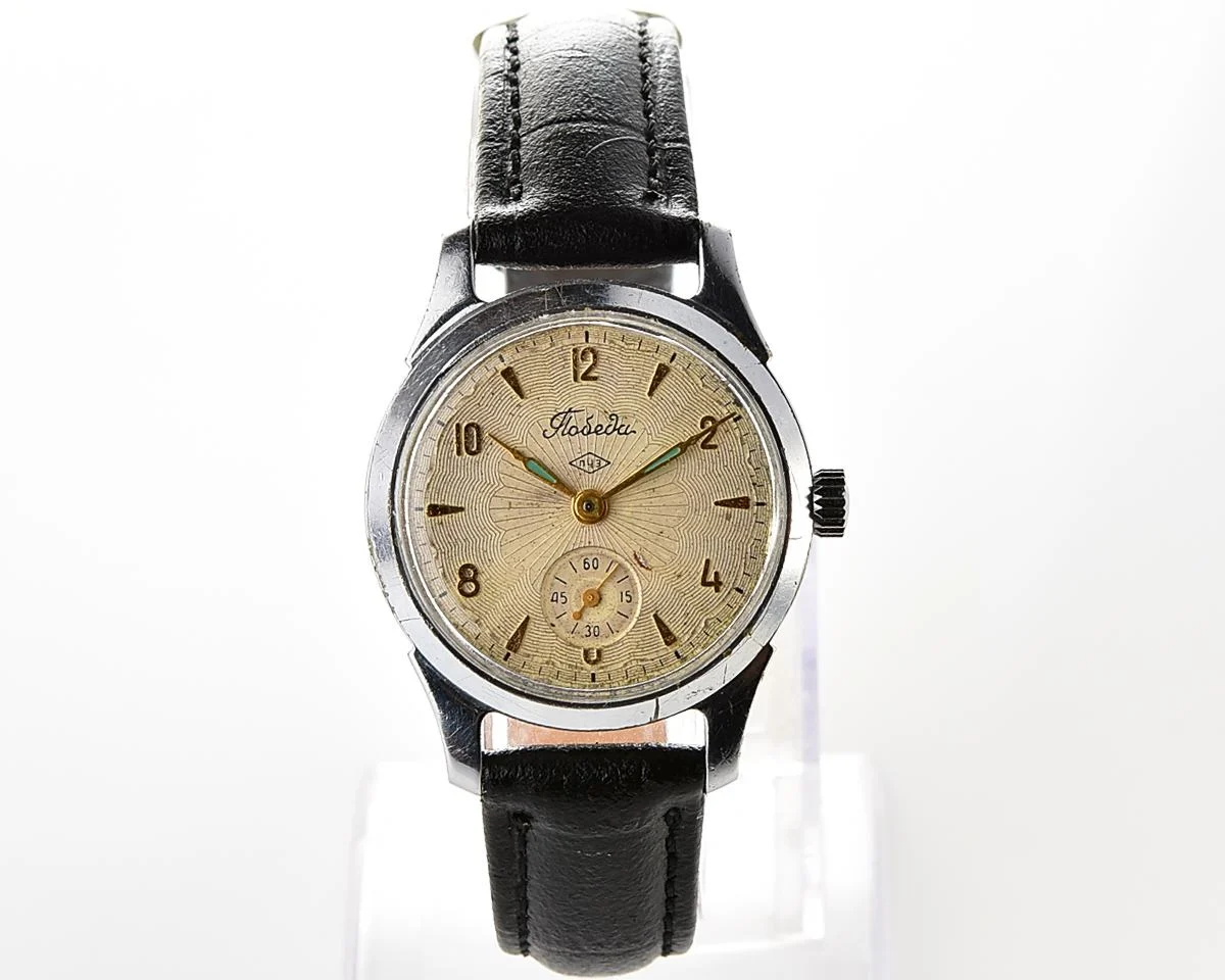 Vintage Soviet mechanical Pobeda wristwatch, PChZ