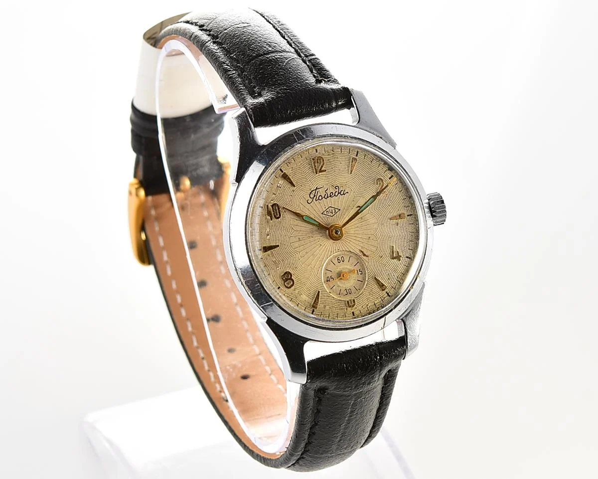 Vintage Soviet mechanical Pobeda wristwatch, PChZ