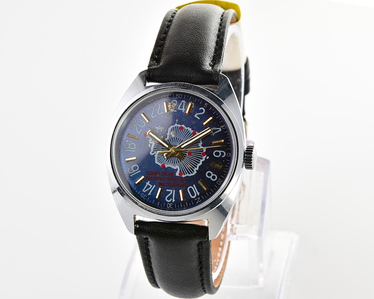 RAKETA Soviet Antarctic Expedition, 24 hours mechanical wristwatch
