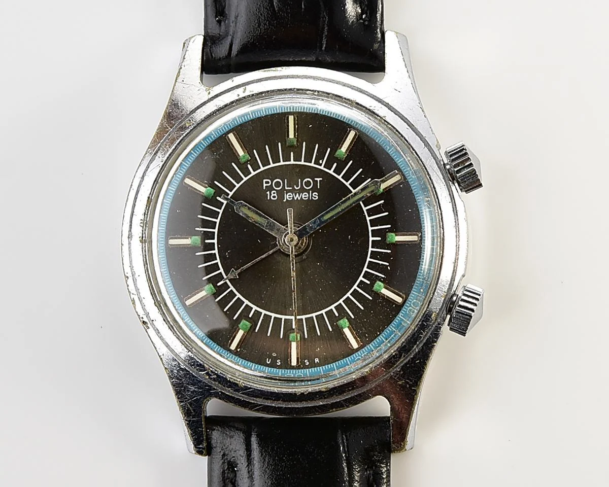 Poljot mechanical watch with alarm clock function
