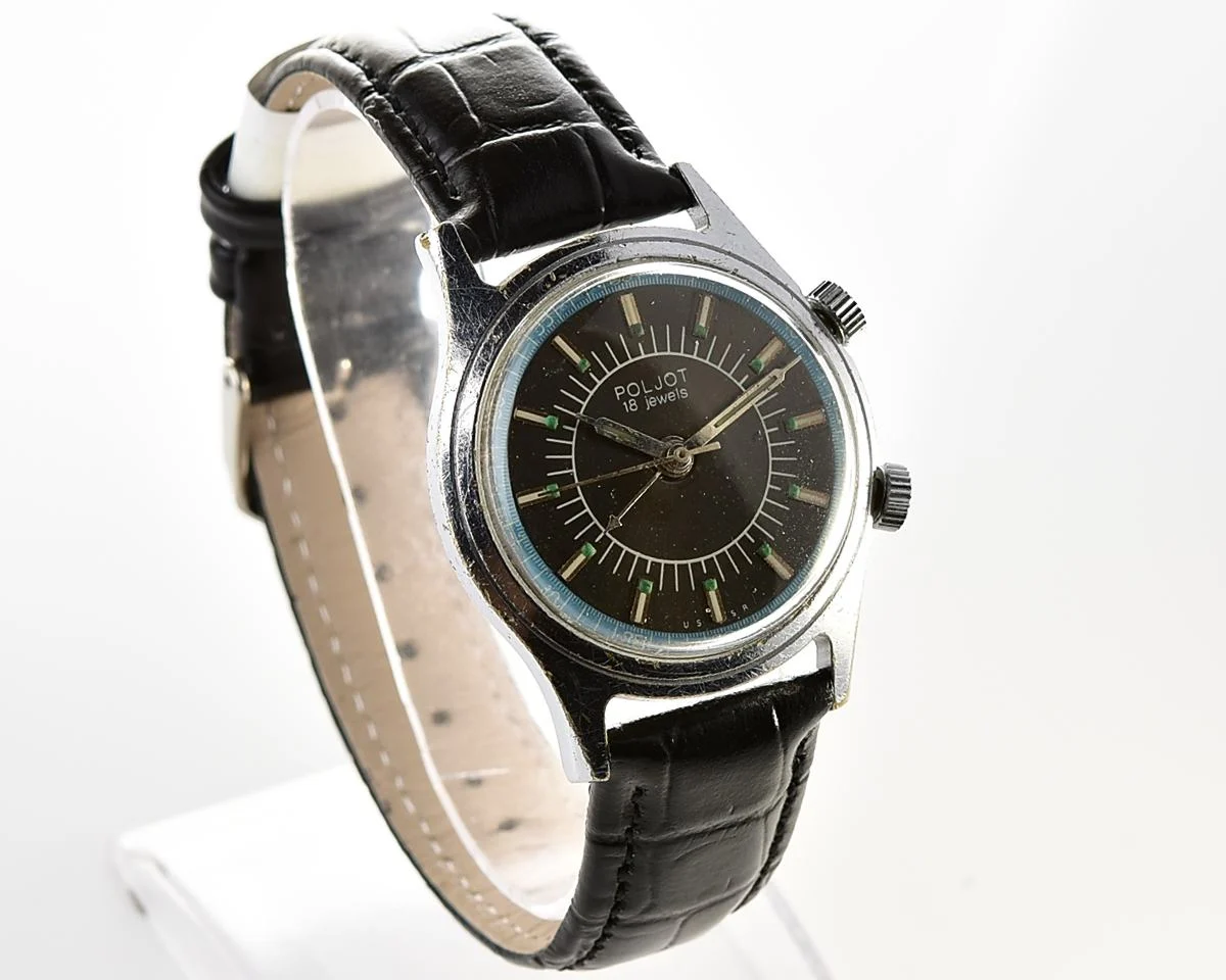 Poljot mechanical watch with alarm clock function