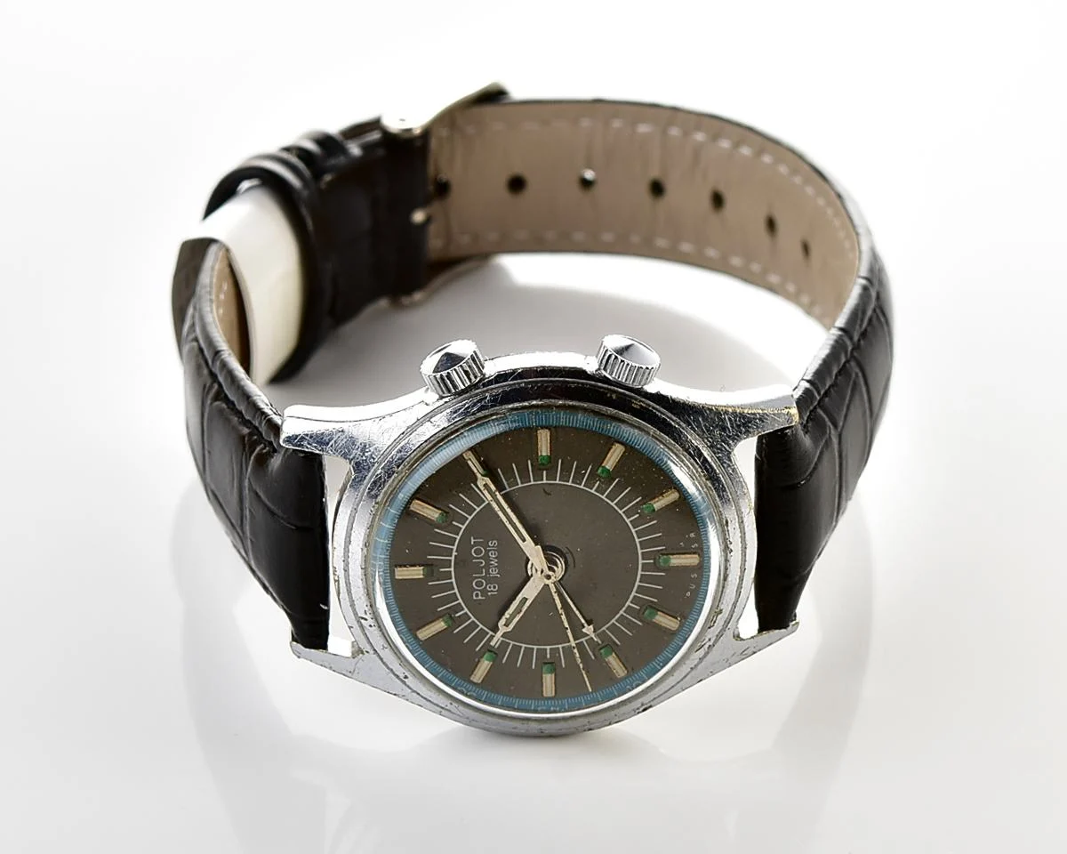 Poljot mechanical watch with alarm clock function
