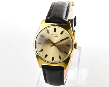 Vintage Soviet Poljot gold-plated mechanical watch