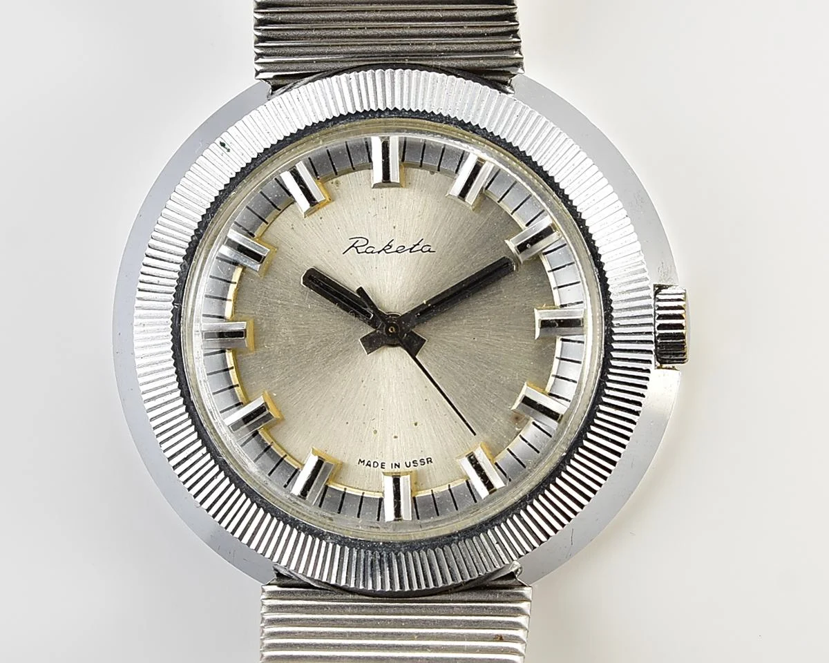 Vintage Soviet Raketa mechanical wristwatch
