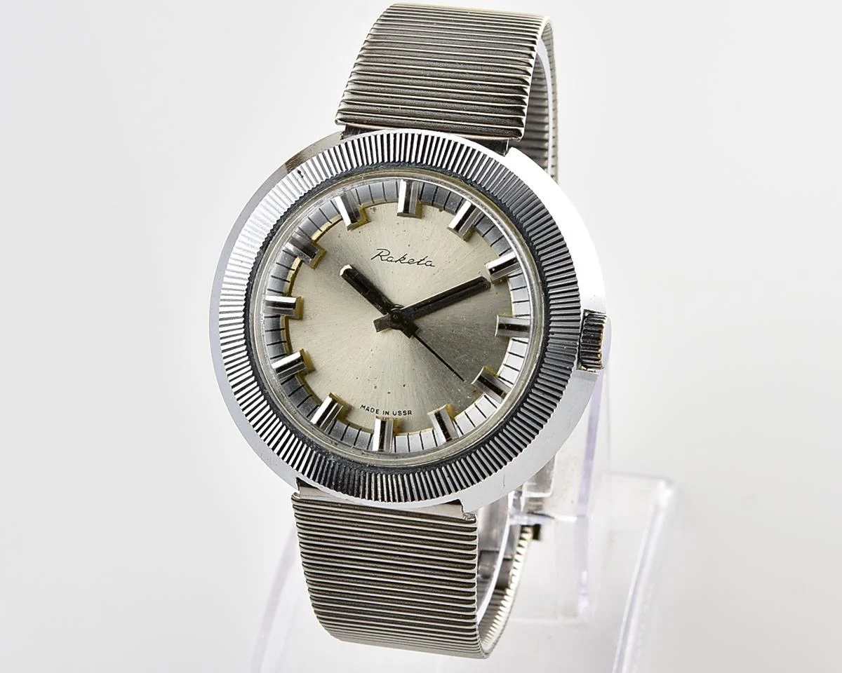 Vintage Soviet Raketa mechanical wristwatch
