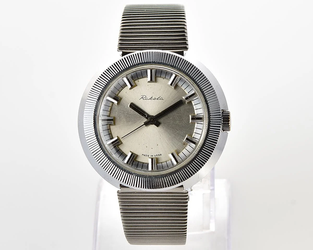 Vintage Soviet Raketa mechanical wristwatch