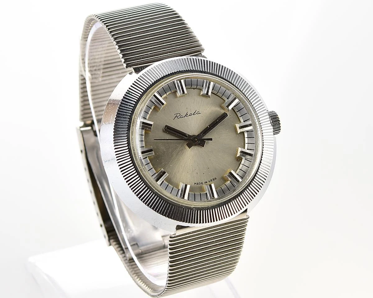 Vintage Soviet Raketa mechanical wristwatch