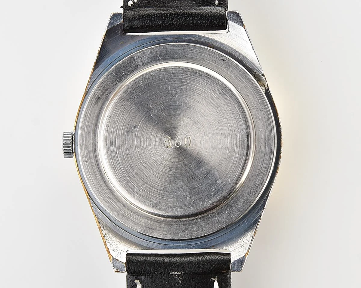 Large Soviet Raketa vintage mechanical watch with stylish minimalistic dial