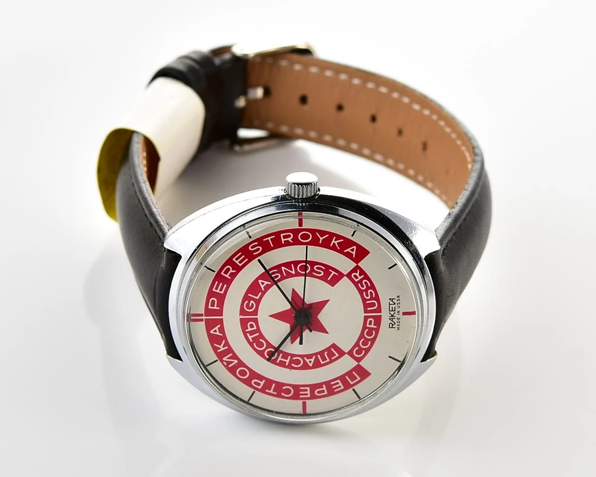 Soviet Raketa Glasnost Perestroika mechanical wristwatch