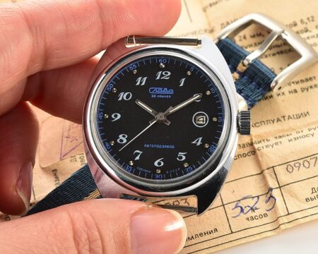 TIME CAPSULE:  Slava soviet vintage mechanical watch with automatic self-winding movement - New Old Stock(NOS)!