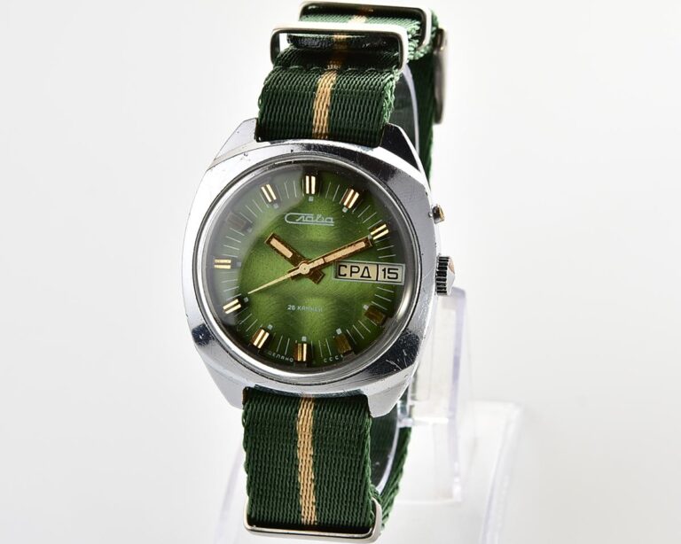 Slava vintage soviet mechanical wristwatch