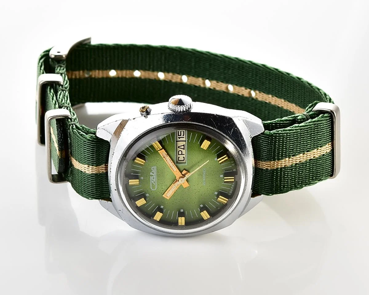 Slava vintage Soviet mechanical wristwatch