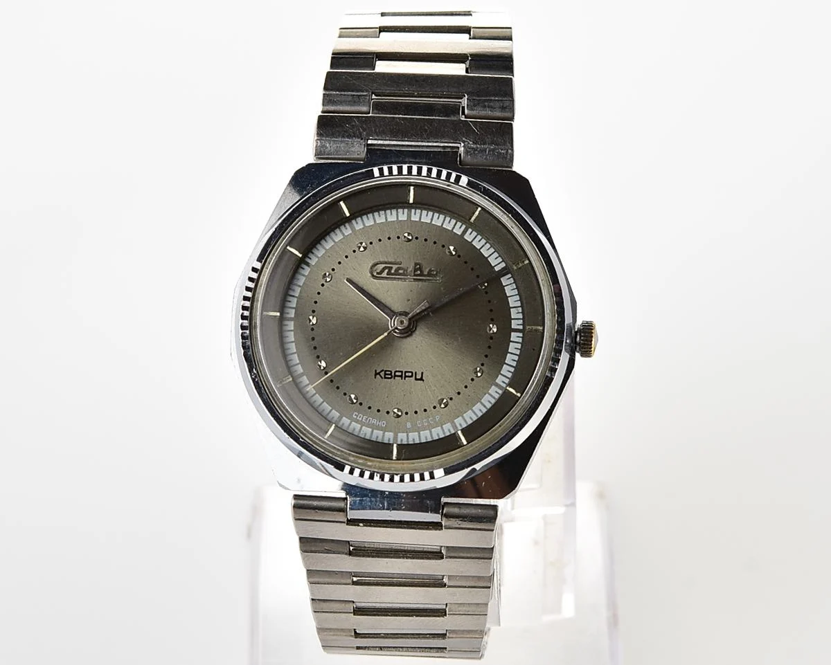 Soviet Slava watch with quartz movement