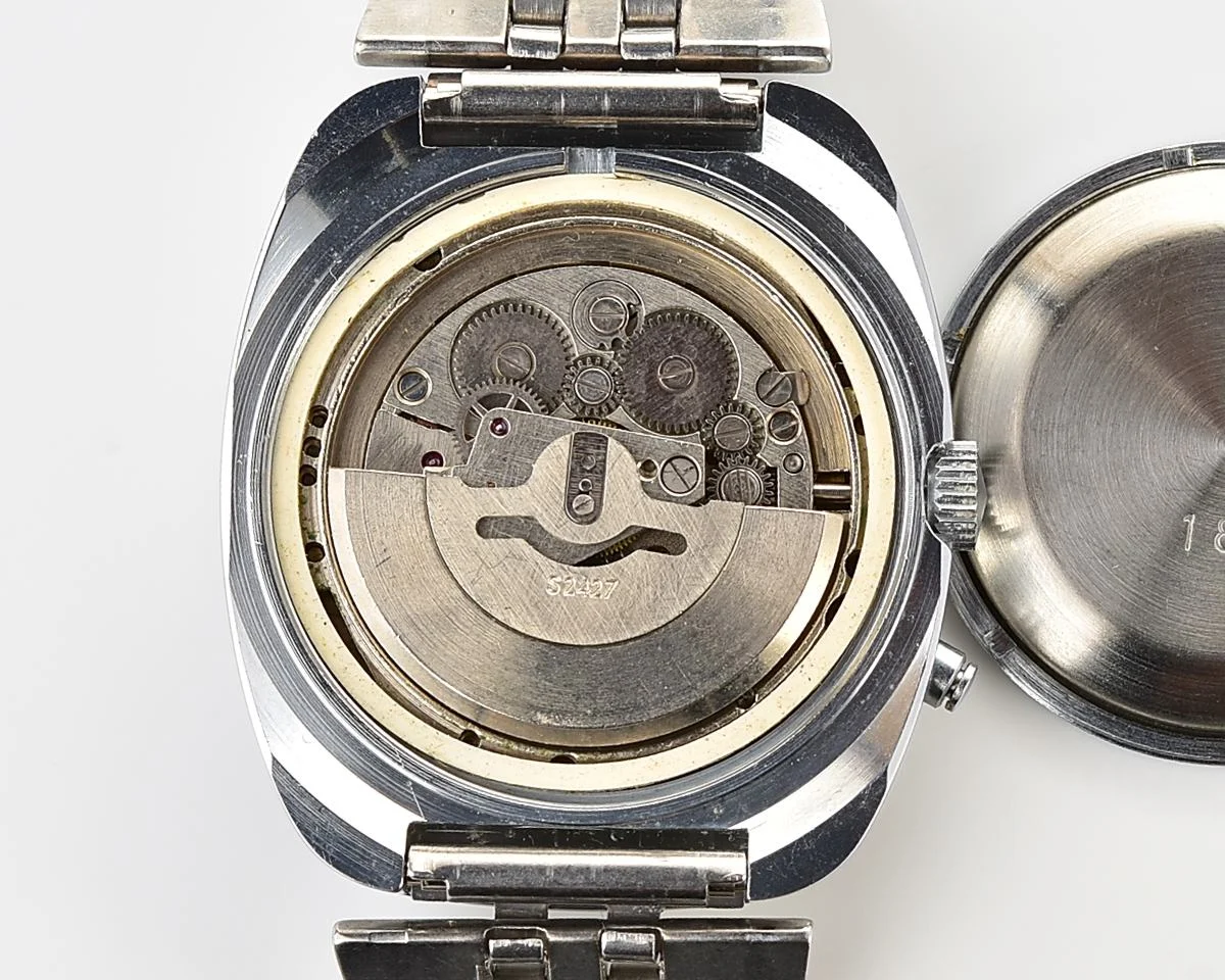 Large Soviet Slava vintage watch with automatic self-winding mechanical movement