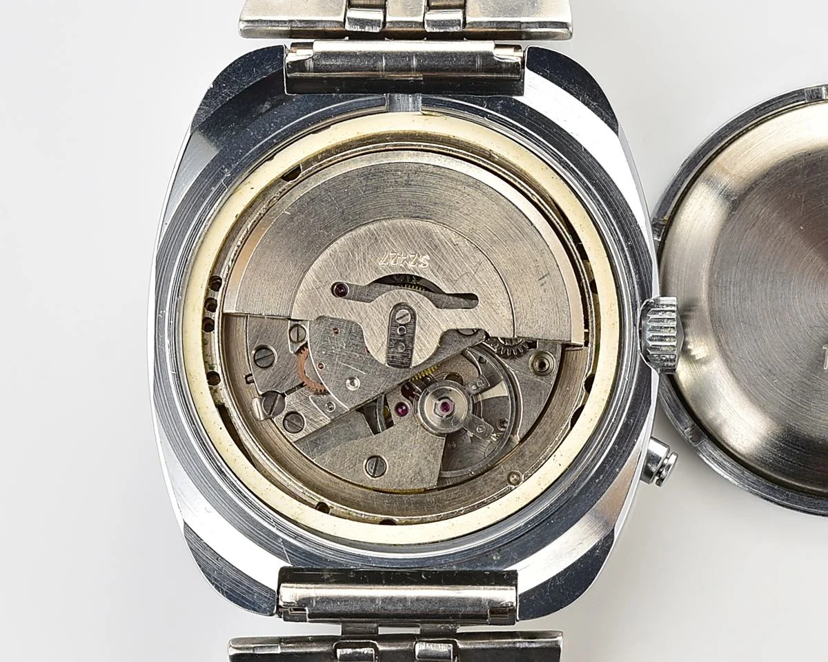 Large Soviet Slava vintage watch with automatic self-winding mechanical movement