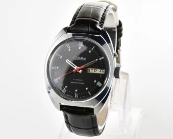 Excellent Slava Soviet mechanical vintage watch with automatic self-winding movement